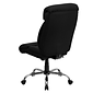 Flash Furniture HERCULES Series Armless Ergonomic Fabric Swivel Big & Tall Executive Office Chair, Black (GO1235BKFAB)