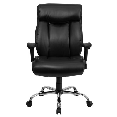 Flash Furniture HERCULES Series Ergonomic LeatherSoft Swivel Big & Tall Executive Office Chair, Black (GO1235BKLEAA)