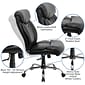 Flash Furniture HERCULES Series Armless Ergonomic LeatherSoft Swivel Big & Tall Executive Office Chair, Black (GO1235BKLEA)