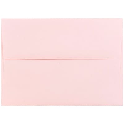 JAM Paper A6 Invitation Envelopes, 4.75 x 6.5, Baby Pink, 25/Pack (155625)
