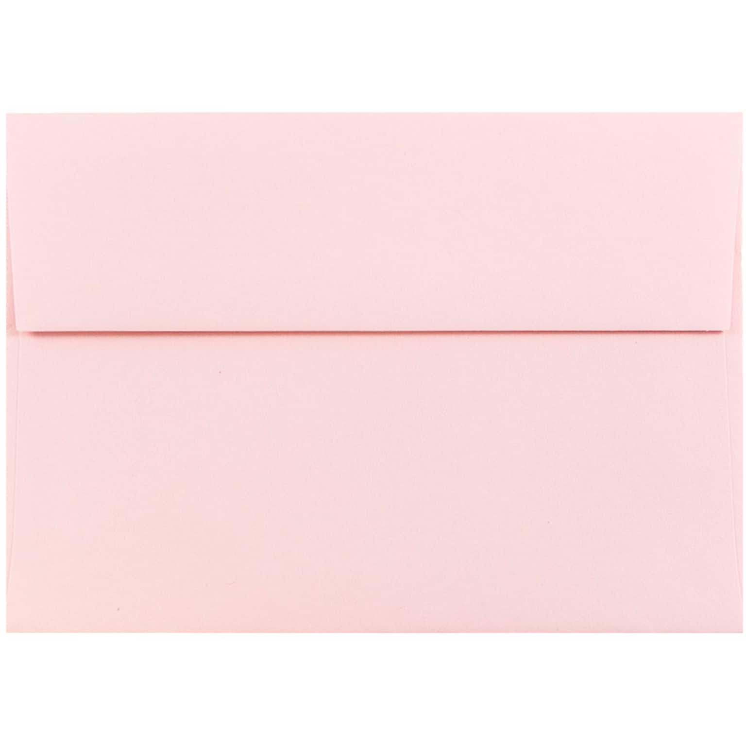 JAM Paper A7 Invitation Envelopes, 5.25 x 7.25, Baby Pink, 25/Pack (155627)