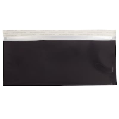 JAM Paper #10 Business Foil Envelopes with Peel & Seal Closure, 4 1/8 x 9 1/2, Black, 100/Pack (01
