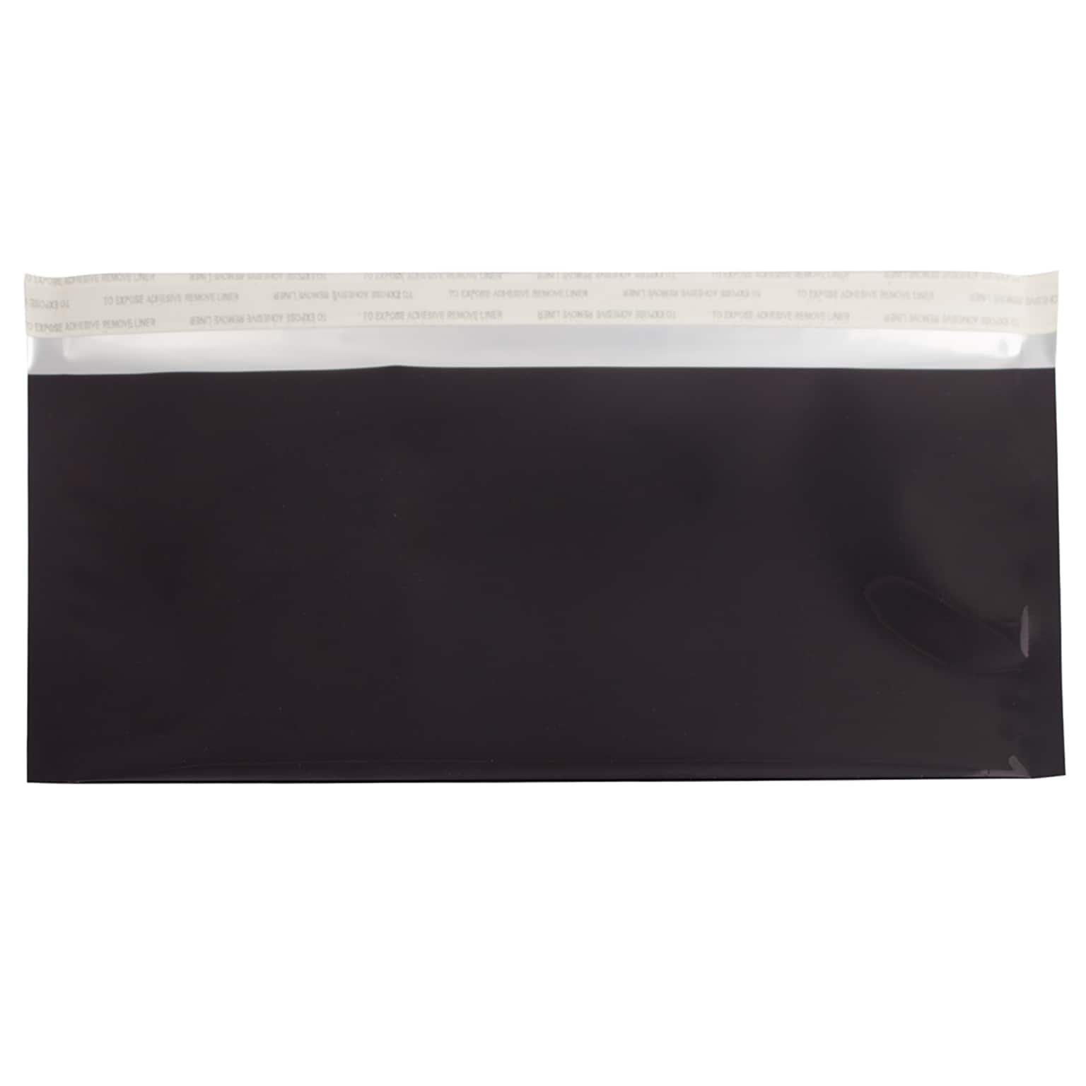 JAM Paper #10 Business Foil Envelopes with Peel & Seal Closure, 4 1/8 x 9 1/2, Black, 100/Pack (01327704B)