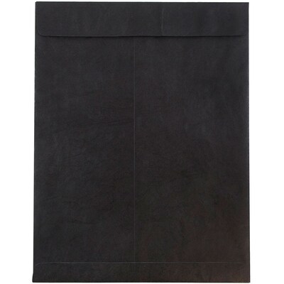 JAM Paper Tear-Proof Tyvek Open End Catalog Envelopes, 10 x 13, Black, 25/Pack (V021376)