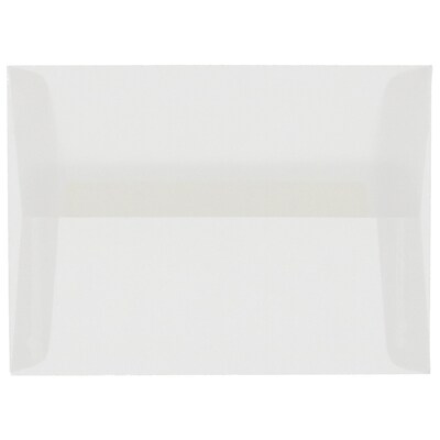 JAM Paper A9 Translucent Vellum Invitation Envelopes, 5.75 x 8.75, Clear, 25/Pack (900964615)