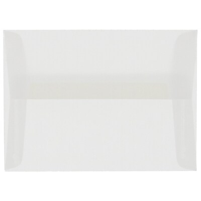 JAM Paper® A9 Translucent Vellum Invitation Envelopes, 5.75 x 8.75, Clear, 25/Pack (900964615)