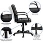 Flash Furniture Faux Leather Computer and Desk Chair, Black (GO228SBKLEA)
