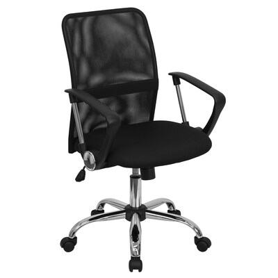 Flash Furniture Jenkins Ergonomic Mesh Swivel Mid-Back Task Office Chair, Black (GO6057)