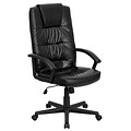 Flash Furniture Nora LeatherSoft Swivel High Back Executive Office Chair, Black (GO7102)