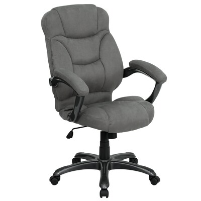 Flash Furniture Jessie Ergonomic Microfiber Swivel High Back Executive Office Chair, Gray (GO725GY)