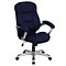 Flash Furniture High Back Micro Fiber Contemporary Office Chair, Navy Blue