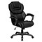 Flash Furniture High-Back LeatherSoft Executive Chair, Fixed Arms, Black (GO901BK)