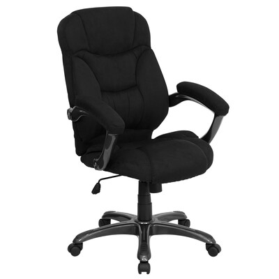 Flash Furniture Jessie Ergonomic Microfiber Swivel High Back Executive Office Chair, Black (GO725BK)