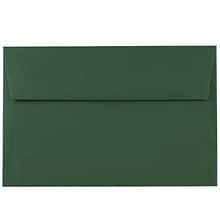 JAM Paper A9 Invitation Envelopes, 5.75 x 8.75, Dark Green, 50/Pack (157459i)