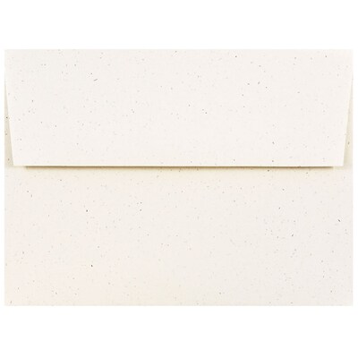 JAM Paper® A6 Recycled Invitation Envelopes, 4.75 x 6.5, Milkweed Genesis, 50/Pack (3289I)