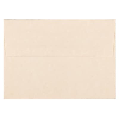 JAM Paper A6 Parchment Invitation Envelopes, 4.75 x 6.5, Natural Recycled, 25/Pack (34926)