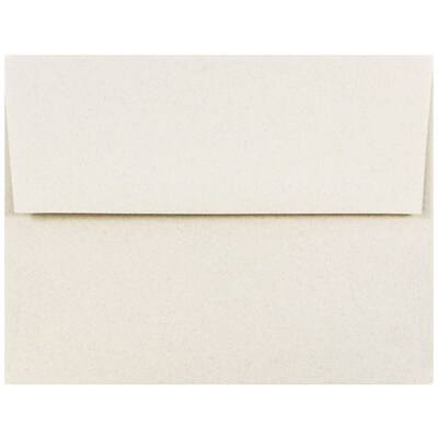 JAM Paper® A2 Passport Invitation Envelopes, 4.375 x 5.75, Gypsum Recycled, 50/Pack (41338I)