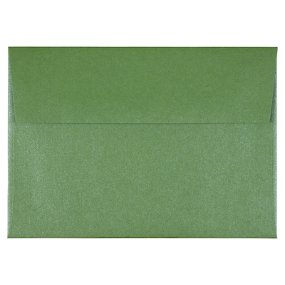 JAM PAPER 4Bar A1 Metallic Invitation Envelopes, 3 5/8 x 5 1/8, Fairway Green Stardream, 25/Pack (35