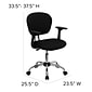 Flash Furniture Beverly Ergonomic Mesh Swivel Mid-Back Padded Task Office Chair, Black (H2376FBKARMS)