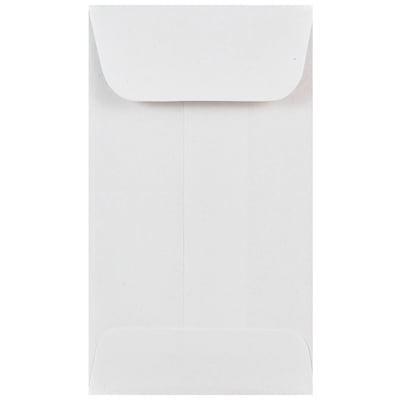 JAM Paper #3 Coin Envelope, 2 1/2 x 4 1/4, White, 1000/Carton (01623183B)