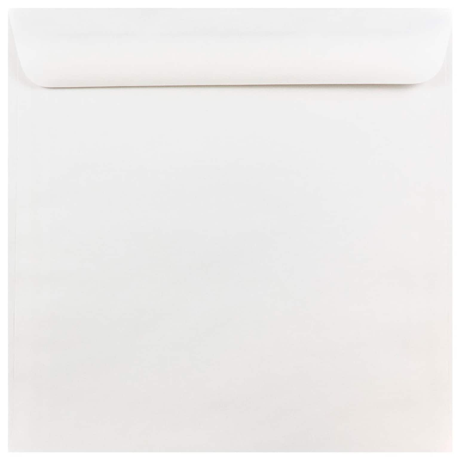 JAM Paper® 10 x 10 Large Square Invitation Envelopes, White, 100/Pack (03992319B)