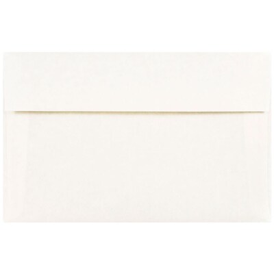 JAM Paper A10 Parchment Invitation Envelopes, 6 x 9.5, White Recycled, 50/Pack (16082I)