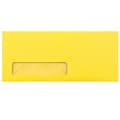 JAM Paper #10 Window Envelope, 4 1/8 x 9 1/2, Yellow, 25/Pack (5156482)