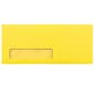 JAM Paper #10 Window Envelope, 4 1/8" x 9 1/2", Yellow, 25/Pack (5156482)