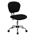 Flash Furniture Beverly Armless Ergonomic Mesh Swivel Mid-Back Padded Task Office Chair, Black (H2376FBK)