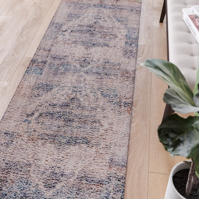 Flash Furniture Dana Collection Polyester 70" x 24" Rectangular Handmade Rug, Blue (RCRG1901626)
