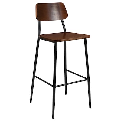 Flash Furniture Lincoln Industrial Steel Rectangular Back Barstool, Gunmetal (XUDG60725B)