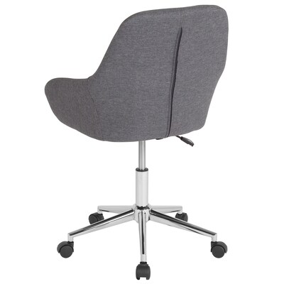 Flash Furniture Cortana Fabric Swivel Mid-Back Home and Office Chair, Dark Gray (DS8012LBDGYF)