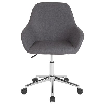 Flash Furniture Cortana Fabric Swivel Mid-Back Home and Office Chair, Dark Gray (DS8012LBDGYF)