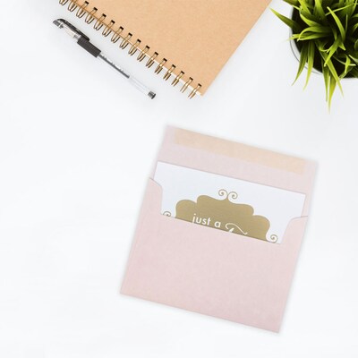 JAM Paper A7 Parchment Invitation Envelopes, 5.25 x 7.25, Pink Recycled, 25/Pack (97834)