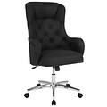 Flash Furniture Chambord Fabric Swivel High Back Chair, Black (BT90557HBLKF)