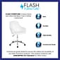 Flash Furniture Cortana LeatherSoft Swivel Mid-Back Home and Office Chair, White (DS8012LBWH)