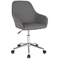 Flash Furniture Cortana LeatherSoft Swivel Mid-Back Home and Office Chair, Gray (DS8012LBGRY)