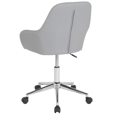 Flash Furniture Cortana Fabric Swivel Mid-Back Home and Office Chair, Light Gray (DS8012LBLTGF)