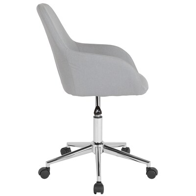 Flash Furniture Cortana Fabric Swivel Mid-Back Home and Office Chair, Light Gray (DS8012LBLTGF)