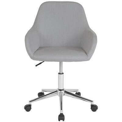 Flash Furniture Cortana Fabric Swivel Mid-Back Home and Office Chair, Light Gray (DS8012LBLTGF)
