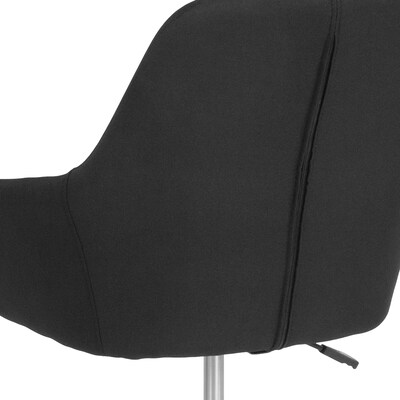 Flash Furniture Cortana Fabric Swivel Mid-Back Home and Office Chair, Black (DS8012LBBLKF)