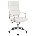 Flash Furniture Hansel LeatherSoft Swivel High Back Executive Office Chair, White (BT20595H2WH)