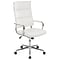 Flash Furniture Hansel LeatherSoft Swivel High Back Executive Office Chair, White (BT20595H2WH)