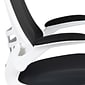 Flash Furniture Kelista Ergonomic Mesh Swivel Mid-Back Task Office Chair, Black with White Frame (BLX5MWHBK)