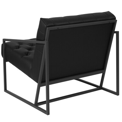 Flash Furniture Hercules Madison Series LeatherSoft Retro Tufted Lounge Chair, Black (ZB8522BK)