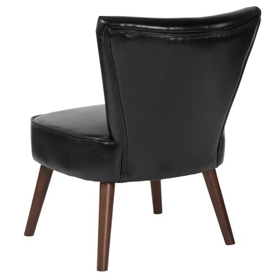 Flash Furniture Hercules Holloway Series LeatherSoft Retro Chair, Black, 2 Pack (2QYA02BK)