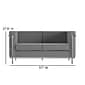 Flash Furniture Hercules Regal Series LeatherSoft Reception Set, Gray (ZBREGAL810SETGY)