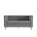 Flash Furniture HERCULES Regal Series 57 LeatherSoft Loveseat with Encasing Frame, Gray (ZBREG8102L