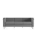 Flash Furniture HERCULES Regal Series 79 LeatherSoft Sofa with Encasing Frame, Gray (ZBREG8103SOFGY