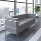 Flash Furniture HERCULES Regal Series 79" LeatherSoft Sofa with Encasing Frame, Gray (ZBREG8103SOFGY)